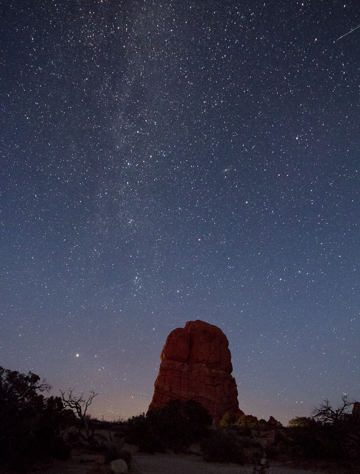 Rock Silhouette with the Milky Way